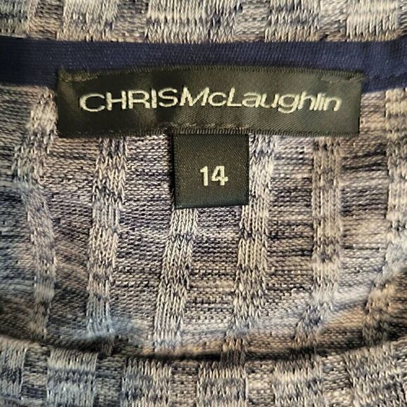 Chris McLaughlin Gray 3/4 Sleeve Ribbed Knit Fit & Flare Dress with Pockets - Picture 9 of 10